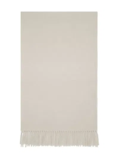 Brunello Cucinelli Cashmere Wrap Fringed In Neutral