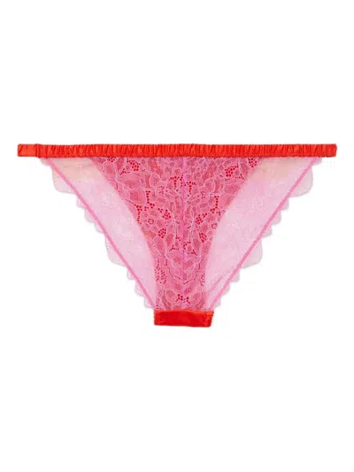 缎面蕾丝三角内裤