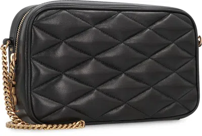 Saint Laurent Quilted Leather Camera Bag Small Leather Goods Black In Black