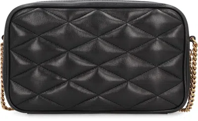 Saint Laurent Quilted Leather Camera Bag Small Leather Goods Black In Black
