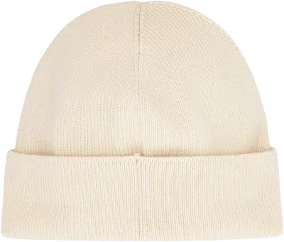 Valentino Garavani Ribbed Knit Beanie In Neutral