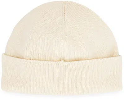 Valentino Garavani Ribbed Knit Beanie In Neutral