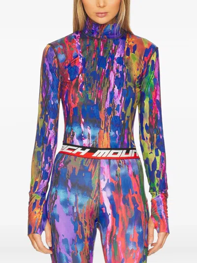 Aztech Mountain Abstract-print Mock-neck Top In Multi