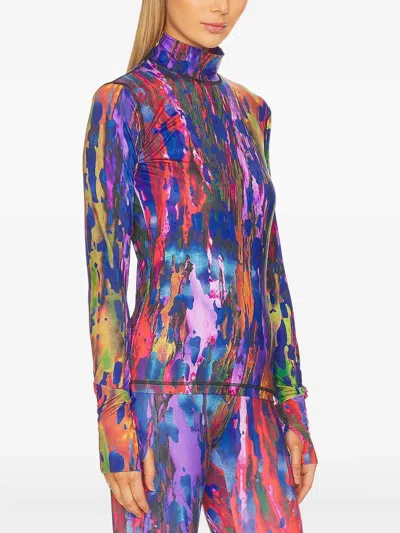 Aztech Mountain Abstract-print Mock-neck Top In Multi