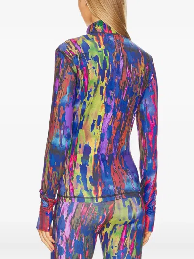Aztech Mountain Abstract-print Mock-neck Top In Multi