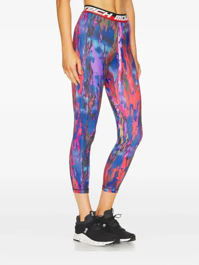 Aztech Mountain Abstract-print Performance Leggings In Multi