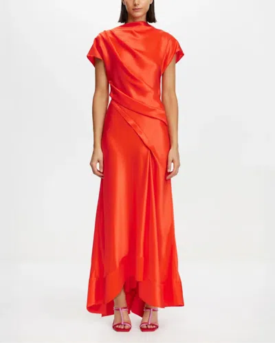 Acler Glatton Maxi Dress In Orange