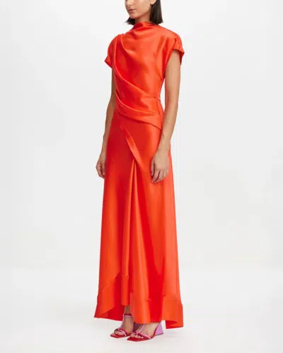 Acler Glatton Maxi Dress In Orange