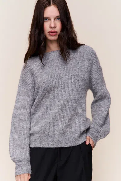 Danielle Guizio Ny Bobbie Oversized Wool Jumper In Gray