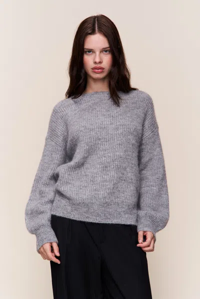 Danielle Guizio Ny Bobbie Oversized Wool Jumper In Gray