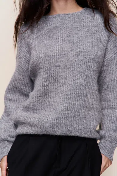 Danielle Guizio Ny Bobbie Oversized Wool Jumper In Gray