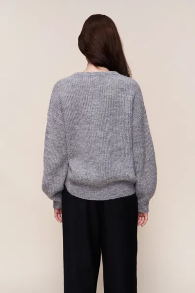 Danielle Guizio Ny Bobbie Oversized Wool Jumper In Gray