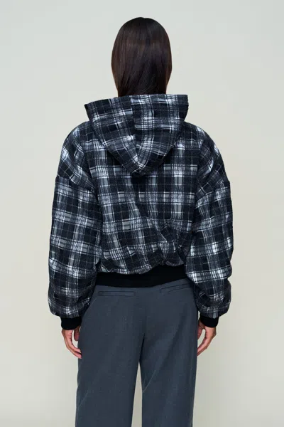 Danielle Guizio Ny Charli Hooded Quilted Jacket In Multi