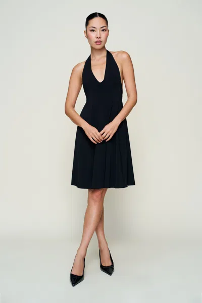 Danielle Guizio Ny Halter Dress In Black