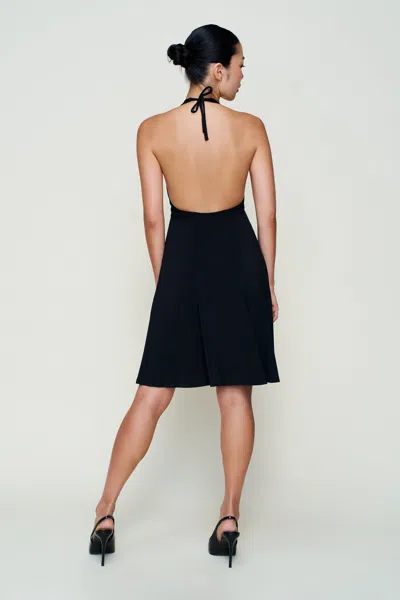 Danielle Guizio Ny Halter Dress In Black
