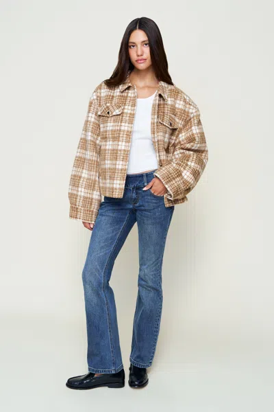 Danielle Guizio Ny Quinn Quilted Jacket In Brown