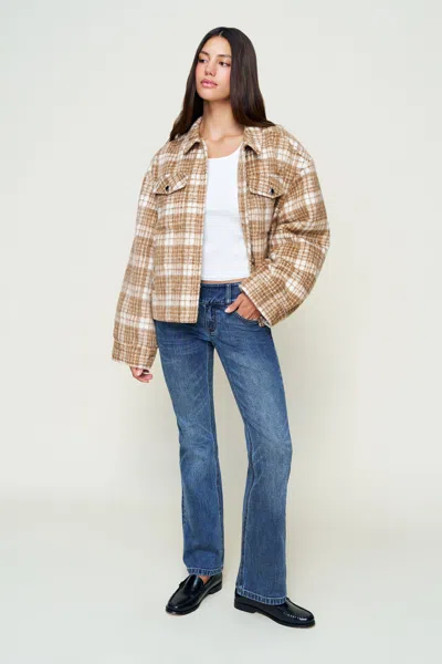 Danielle Guizio Ny Quinn Quilted Jacket In Brown