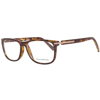 Ermenegildo Zegna Brown Men Optical Frames In Brown