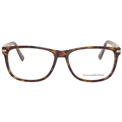 Ermenegildo Zegna Brown Men Optical Frames In Brown