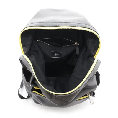 Pre-owned Fendi Gray Khaki Nylon Backpack ()