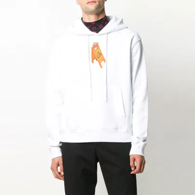 Off-white Arrow Pattern Round Neck Casual Version White