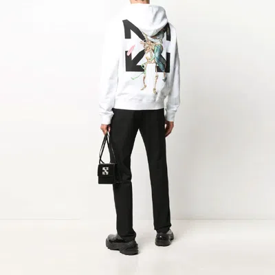 Off-white Arrow Pattern Round Neck Casual Version White