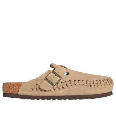 Birkenstock X Kith Boston Braided Suede 'taupe' In Brown