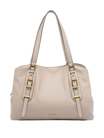 Liu •jo Buckle-detail Shoulder Bag In Neutral