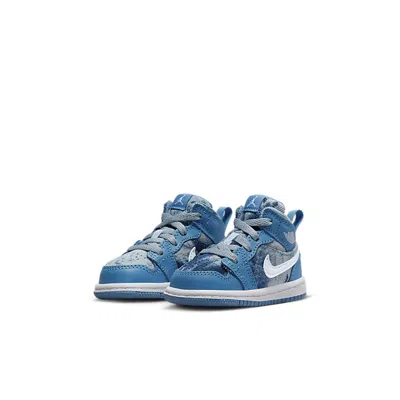 Air Jordan (td)  1 Mid 'washed Denim' In Multi