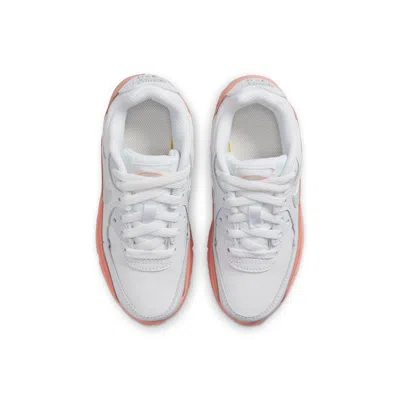 Nike (ps)  Air Max 90 Ltr Leather Se 'white Orange' In Multi