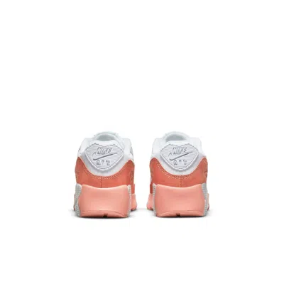 Nike (ps)  Air Max 90 Ltr Leather Se 'white Orange' In Multi