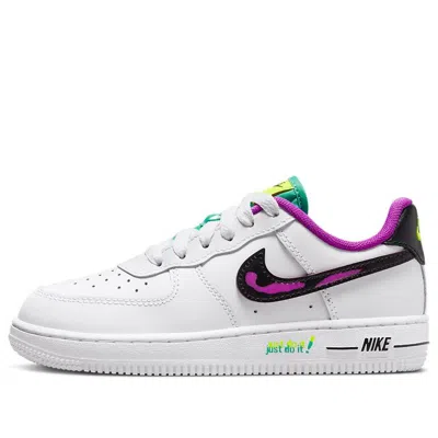Nike (ps)  Force 1 Lv8 'just Do It! - White Vivid Purple' In Multi