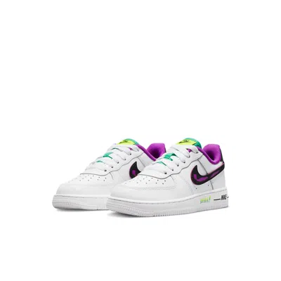 Nike (ps)  Force 1 Lv8 'just Do It! - White Vivid Purple' In Multi