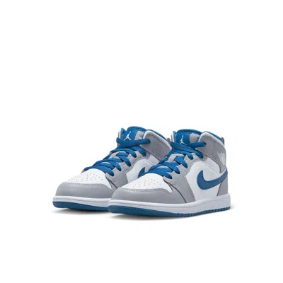 Air Jordan (ps)  1 Mid 'cement True Blue' In Multi