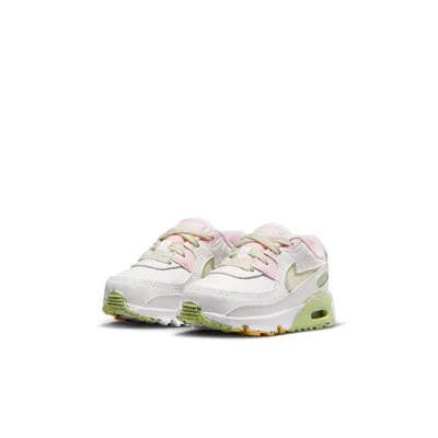 Nike Air Max 90 Ltr Leather Se 'white Pink Green' In Multi