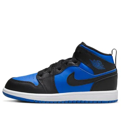 Air Jordan (ps)  1 Mid 'black Royal Blue' In Multi