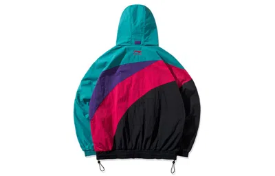 Li-ning Paris Fashion Week 2020 Series Functional Loose Jacket Couple Style 'purple Red' In Green