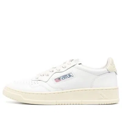 Autry Sneakers Medalist Low In Pelle Bianca E Tidal Foam In White