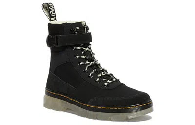 Dr. Martens Combs Tech Leather Utility Boots In Black