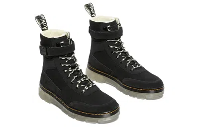 Dr. Martens Combs Tech Leather Utility Boots In Black