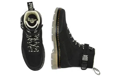 Dr. Martens Combs Tech Leather Utility Boots In Black