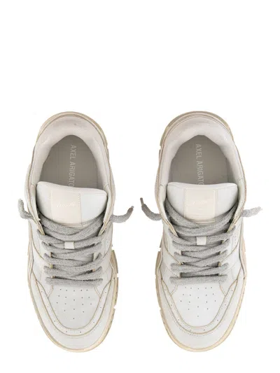 Axel Arigato Area Lo Perforated Leather Sneakers In White