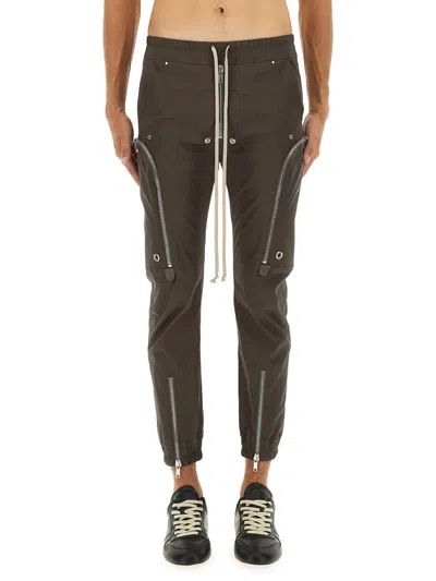 Rick Owens Casual Trousers With Drawstring And Pockets In Green