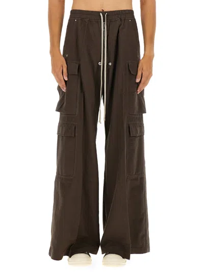 Rick Owens X Drkshdw "double Cargo Jumbo Belas" Pants In Brown