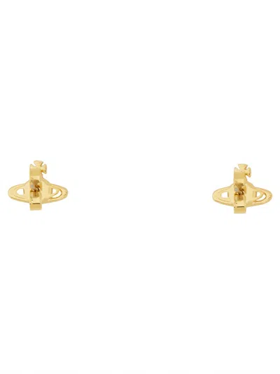 Vivienne Westwood Nano Solitaire Earrings In Gold