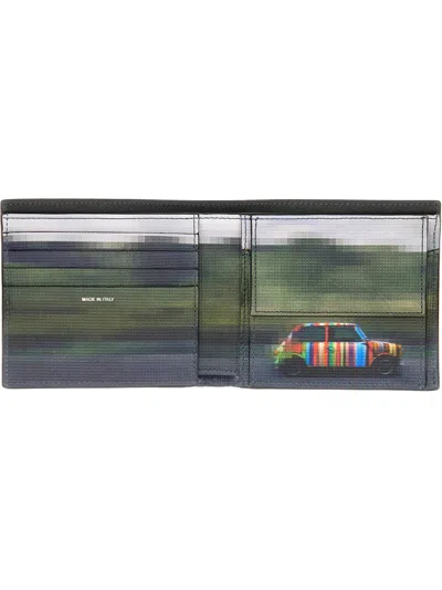 Paul Smith "pixelated Mini" Wallet In Brown