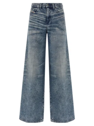Diesel 1978 D-akemi-fsh Denim Trousers In Blue