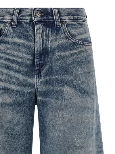 Diesel 1978 D-akemi-fsh Denim Trousers In Blue