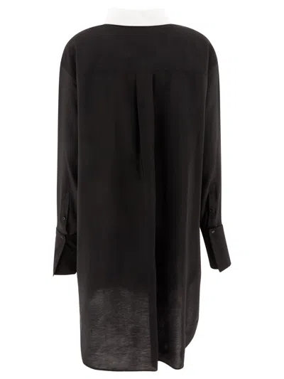 Loewe Abito Chemisier Dresses Black In Black