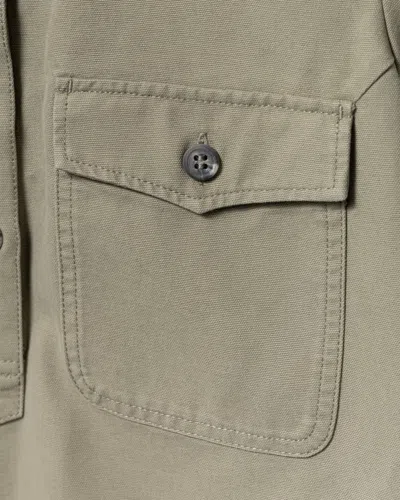 Apc A-line Dress With Front Button Placket In Green